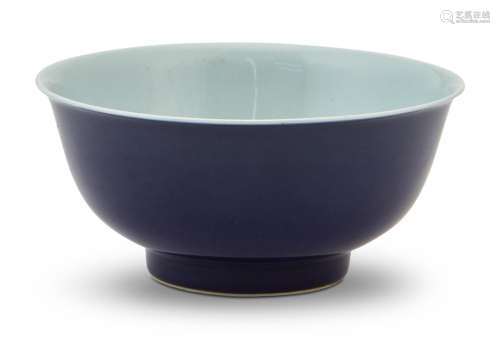 A Fine Chinese Blue Glazed Porcelain Bowl Diameter 5 "