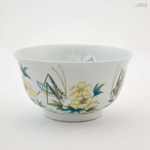 A Chinese Enameled Porcelain Bowl Diameter 6 3/4 "