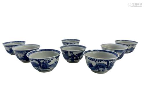 A set of eight cups, Qing Dynasty Pr.