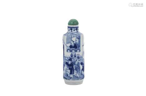 A blue&white porcelain snuff bottle, Qing Dynasty Pr.