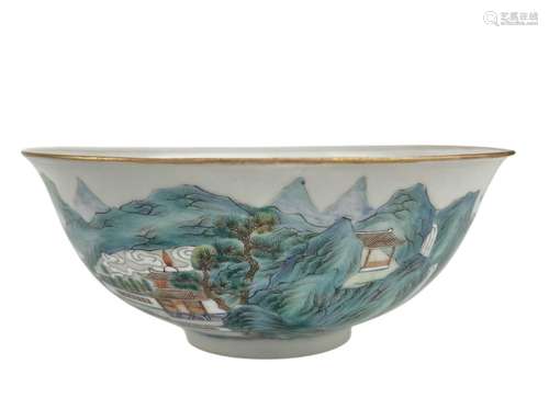 A famille rose bowl, Qing Dynasty Pr.