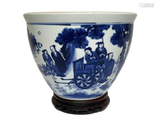 A blue&white pot, KangXi Pr.