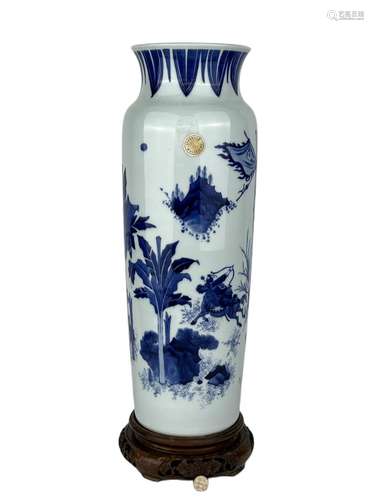 A large blue&white vase, Ming Dynasty Pr.