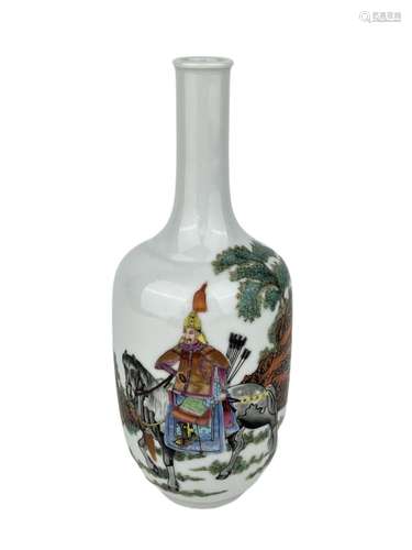 A nice porcelain vase with calligraph, Qing Dynasty Pr.