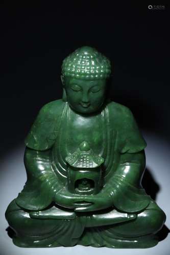 Hetian jade jasper Buddha statue ornaments