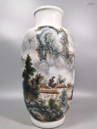 pastel landscape bottle