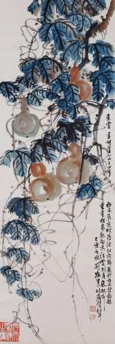 Vertical Scroll of Liu Haisu and Fulu Picture