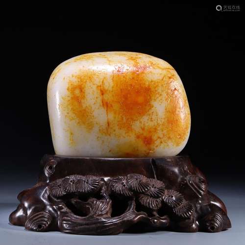 hetian jade original stone ornaments