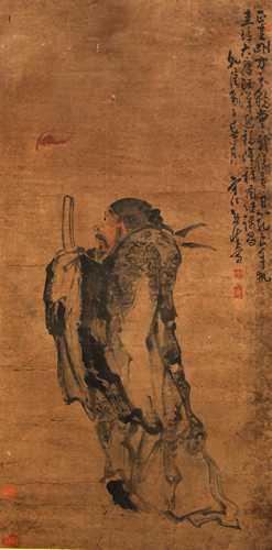 黄慎 福在眼前 纸本设色立轴