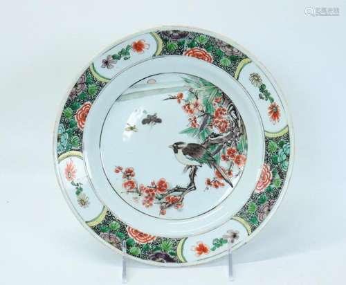 Fine Chinese Kangxi Famille Verte Porcelain Plate