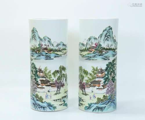 Sotheby's; Fine Pair Chinese Porcelain Hat Stands