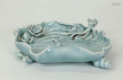 Chinese Claire de Lune Porcelain Brush Washer