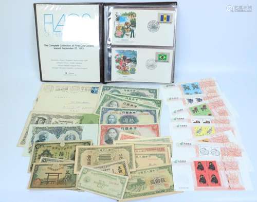 22 Paper Money; 12 Chinese Zodiac Stamps; 16 UN