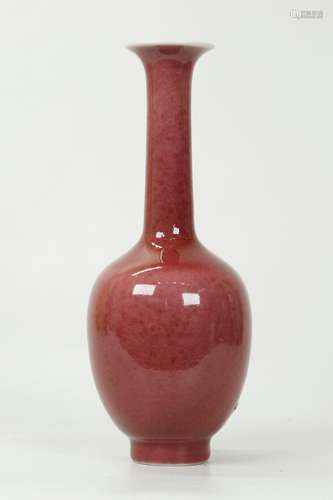 Chinese Peachbloom Glaze Porcelain Vase