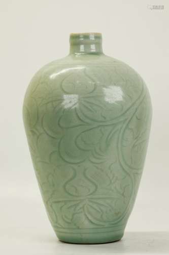 Chinese Incised Qingbai Porcelain Meiping Vase