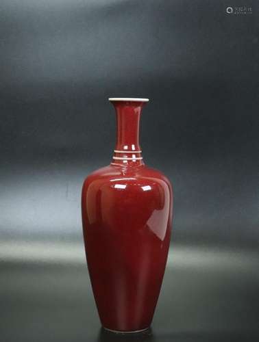 Chinese Peachbloom Underglaze Red Porcelain Vase