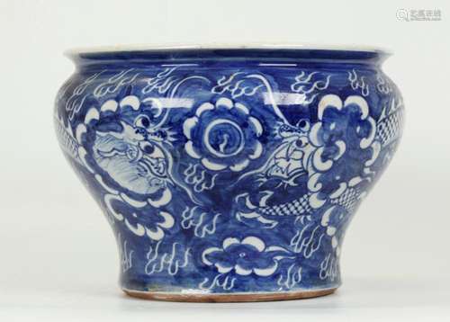 Chinese Qing Blue White Porcelain Bowl/Censer