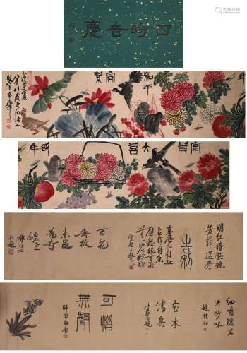 The Chinese bird-and-flower painting, Qi Baishi mark