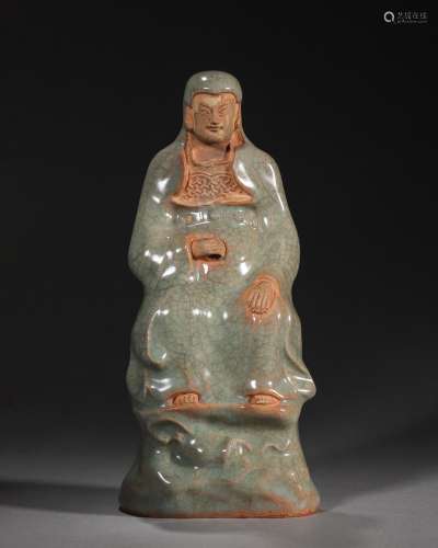 A Longquan kiln porcelain figurine