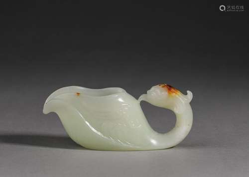 A jade phoenix bird cup