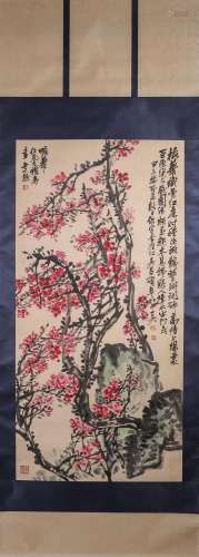 A Chinese flower-and-plant painting, Wu Changshuo mark