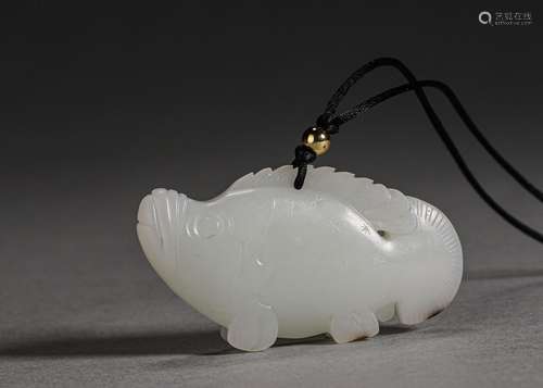 A jade fish pendant