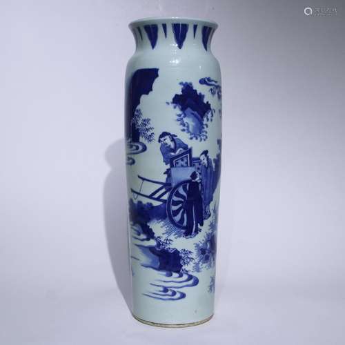 A blue and white 'figure' vase