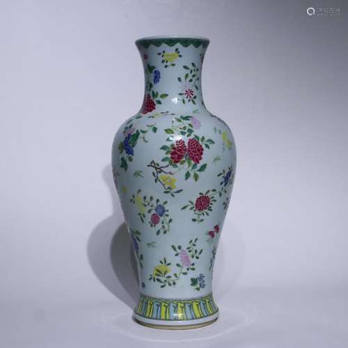 A famille-rose 'floral' vase