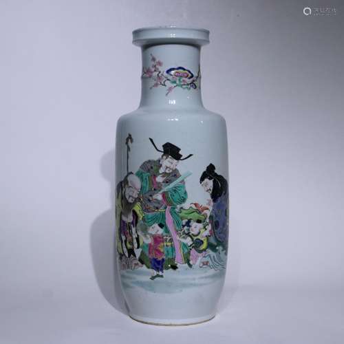 A famille-rose 'figure' vase