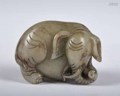 A jade elephant ornament