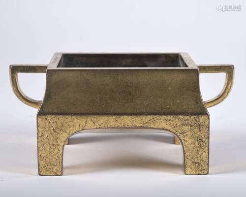 A gilt-bronze censer