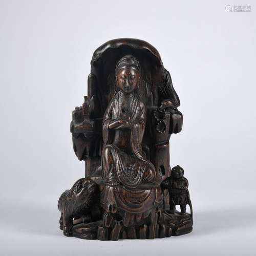 An eaglewood statue of Guanyin