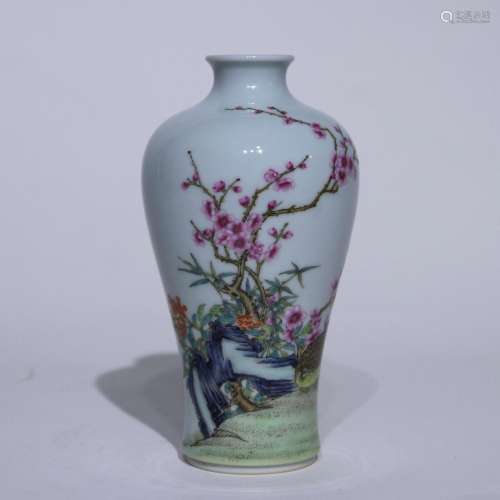 An enamel 'floral' Meiping
