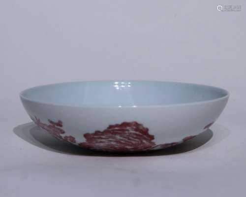 A copper-red-glazed bowl