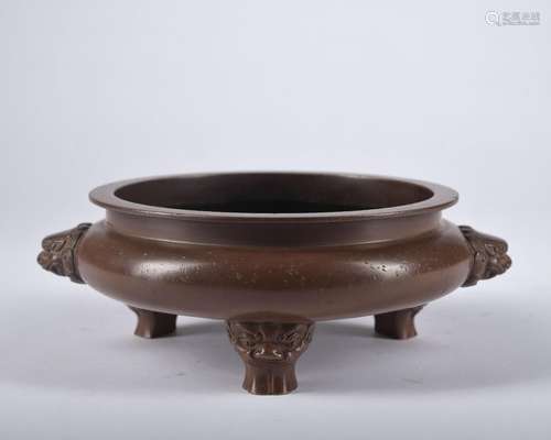 A bronze censer