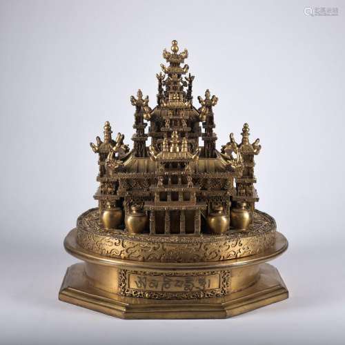 A gilt-bronze Mandala