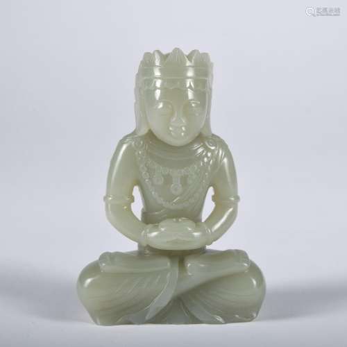 A jade statue of buddha