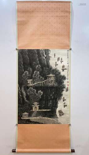 A Li keran's landscape painting