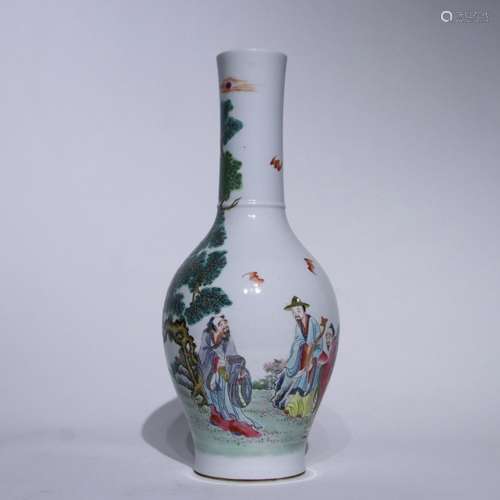 A famille-rose vase