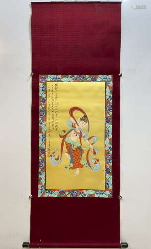 A Zhang daqain's buddha painting