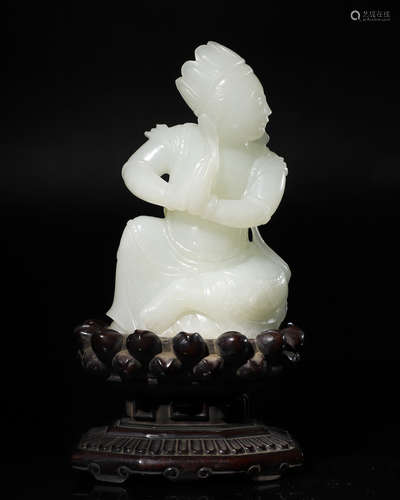 A jade statue of Guanyin