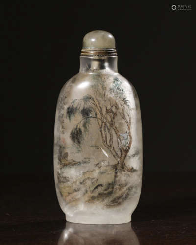 A crystal snuff bottle