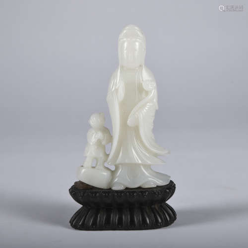 A jade statue of Guanyin