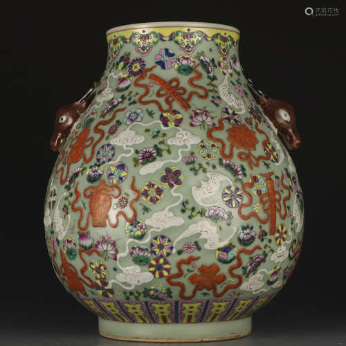 A famille-rose vase