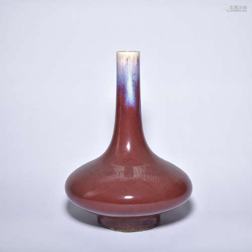 A flambe glazed vase