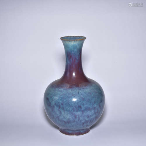 A flambe glazed vase