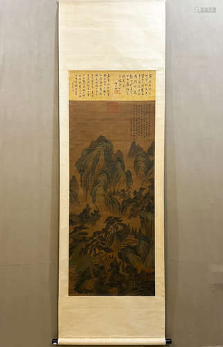 A Wang shimin's landscape painting