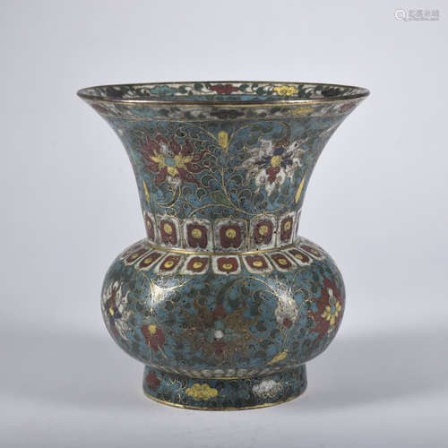 A Cloisonne enamel 'lotus' Zhadou