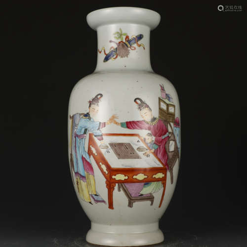 A famille-rose 'figure' vase
