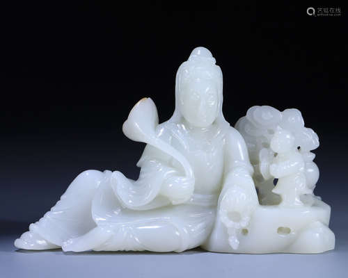 A jade statue of Guanyin